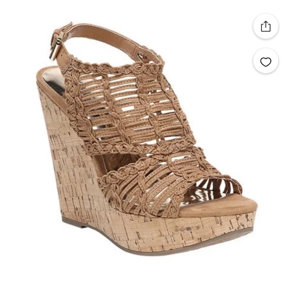 TAN BELLINI WEDGE SANDALS Women's Carlos by Carlos Santana